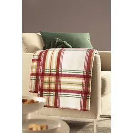 Villeroy & Boch Tartan Delight Kuscheldecke 150 x 200 cm Beige/Rot