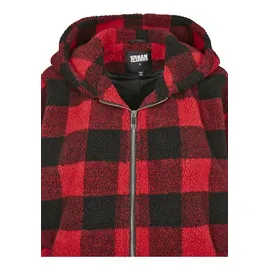 URBAN CLASSICS Oversized Check Jacke Fire Red / Black 2XL