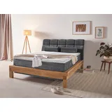 Home Affaire Boxspringbett »Villads«, Liegefläche: 160/200 cm aus Balkeneiche, Inside-Boxspring-Unterbau grau