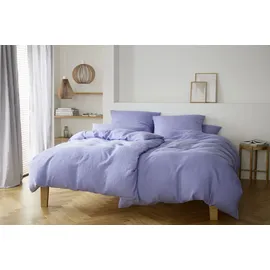 ELEGANTE Breezee Halbleinen Lila 135 x 200 cm + 80 x 80 cm