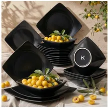 konsimo® EPIRI Tafelservice 18-tlg. schwarz
