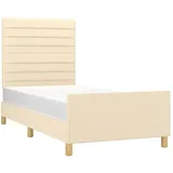 vidaXL Bettgestell 100 x 200 cm Creme