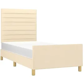 vidaXL Bettgestell 100 x 200 cm Creme
