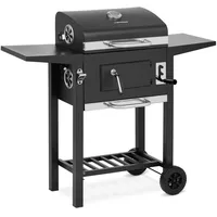 Uniprodo Grill mit Smoker Stahl 2 Ablagen