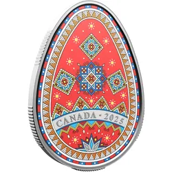 Kanada 2025: Silbermünze "Frühlingshafte Pysanka Kunst"