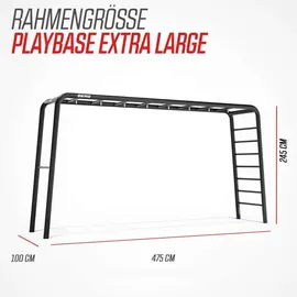 Berg Toys BERG PlayBase Extra Large Rahmen Klettergerüst Schaukelgestell mit Reckstange, Leiter + Active Set