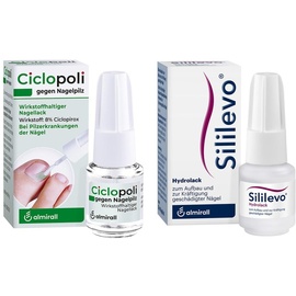 Ciclopoli gegen Nagelpilz (6.6 ml) + Sililevo Nagellack (3.3 ml)