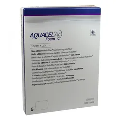 Aquacel Ag Foam nicht adhäsiv 15x20cm Verband