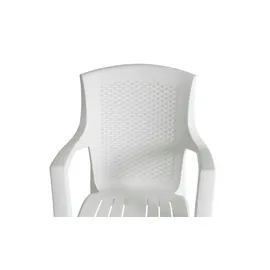 PROGARDEN Eden Stapelstuhl 55 x 46 x 91 cm weiß 4er Set