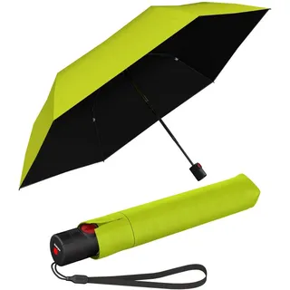Knirps® Taschenregenschirm U.200 Ultra Light Duomatic - UV coated, mit UV- und Hitzeschutz, schwarz-limette grün
