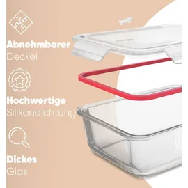 classbach Frischhaltedose rechteckig transparent 9-teiliges Set