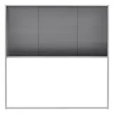 vidaXL Insektenschutz-Plissee für Fenster 120 x 120 cm Grau/Schwarz