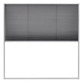 vidaXL Insektenschutz-Plissee für Fenster 120 x 120 cm Grau/Schwarz