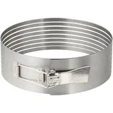 Dr. Oetker Tortenboden-Schneidhilfe Ø26-28, zum leichten Schneiden von Tortenböden, gleichmäßige Tortenböden durch Führungsschienen, (Farbe: silber), Menge: 1 Stück
