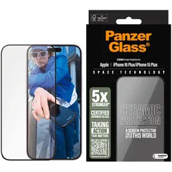 PANZERGLASS Displayschutzglas "Ceramic Screen Protection", transparent, B:11,00cm H:1,30cm T:19,50mm, Displayfolien, Displayschutzfolie, Schutzfolie, Bildschirmschutz, kratz- & stoßfest