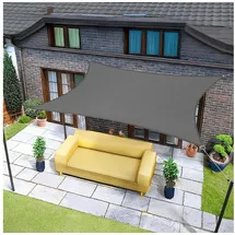 luxuskollektion Sonnensegel Rechteckig Wasserdicht 95 UV Schutz Garten 5x6 Anthrazit