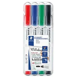 STAEDTLER compact Whiteboard-Marker farbsortiert 1,0 - 2,0 mm, 4 St.