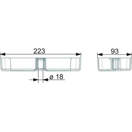 Hansa Seifenschale transparent