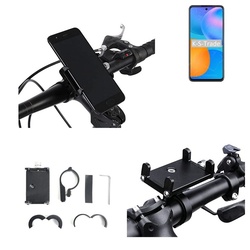 K-S-Trade für Huawei Y7a Smartphone-Halterung, (Handyhalterung das Fahrrad Halter Lenkstange Fahrradhalterung) schwarz
