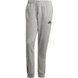 Adidas Essentials French Terry Tapered Cuff 3-Streifen Hose Medium Grey Heather / Black S