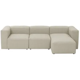 58 aufm Kessel SOFA mit Longchair links Kattrina Flachgewebe creme | Gr.: onesize