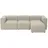 58 aufm Kessel SOFA mit Longchair links Kattrina Flachgewebe creme | Gr.: onesize