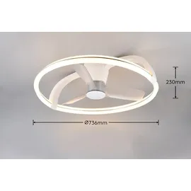 Trio Stockholm 73,5 cm Deckenventilator Weiß