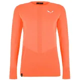 Salewa Zebru Responsive Langarm-baselayer - Fluo Coral - L
