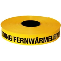 Kelmaplast Trassen-Warnband 250 m Achtung Fernwärmeleitung gelb