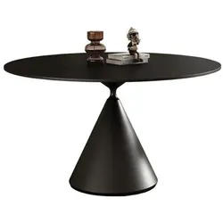 Runder Esstisch Keramik Metallbeine Esszimmertisch Kuchentisch Tisch Ø 120cm*75 cm schwarz