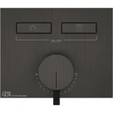 GESSI HI-FI Fertigmontageset für 1/2 Unterputz-Einhebelmischer für 2 Verbraucher Metall Schwarz gebürstet PVD 63079707