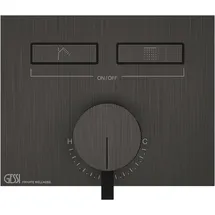 GESSI HI-FI Fertigmontageset für 1/2 Unterputz-Einhebelmischer für 2 Verbraucher Metall Schwarz gebürstet PVD 63079707