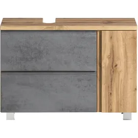 WELLTIME Waschbeckenunterschrank Sölden 85 x 56 cm Grau