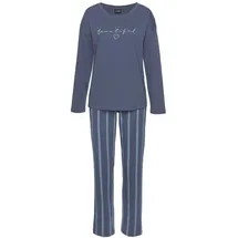 vivance dreams by lascana Pyjama Blau-gestreift 32/34
