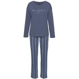 vivance dreams by lascana Pyjama Blau-gestreift 32/34