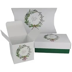 3 BUNTBOX Frohes Fest M Geschenkboxen-Set weiß