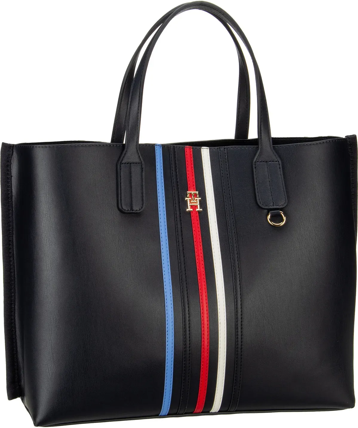 Tommy Hilfiger Iconie Tommy Satchel Corp SP24  in Space Blue (14.8 Liter), Handtasche