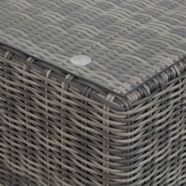 Tectake San Domino Aluminium Rattan Lounge hellgrau/dunkelgrau
