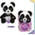 Baby Paws Panda 24 cm Lila