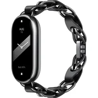 Xiaomi Smart Band 8 (Leder, Metall), Uhrenarmband, Schwarz
