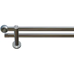 Gardinenstange INDEKO "Colombes", silber (edelstahlfarben), L:190cm, Eisen, Gardinenstangen