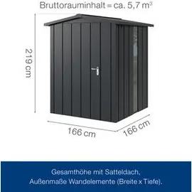 hörmann stauraumsysteme Juno JSD 1,66 x 1,66 m Anthrazitgrau