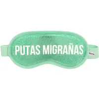 Fisura - Augenmaske. Gel-Augenmaske. Gelmaske gegen geschwollene Augen und dunkle Ringe. Schlafmaske. Maße: 18,5 cm x 9 cm. (Migräne ES, Grün)