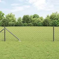 vidaXL Zaunpfosten 25 x 0,8 m Grau/Stahl