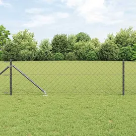 vidaXL Zaunpfosten 25 x 0,8 m Grau/Stahl
