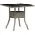 vidaXL Gartentisch mit Glasplatte 80 x 80 x 75 cm Hellgrau