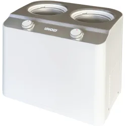 Unold 48830 Eismaschine Doppio - Weiß, mit Kompressor, 250 Watt, Eismaschine Selbstkühlend, Frozen Joghurtmaschine mit 2,4 Liter Eiscreme Volume