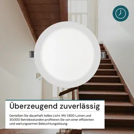 LUXULA LED Einbauleuchte 18W rund weiß
