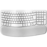 Logitech Wave Keys ergonomisch, Bluetooth, Tastatur, Sonstiges, kabellos, Weiß