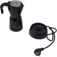 BuyWeek Espressokocher Elektrisch, 300ml Kaffeemaschine-Elektrische Moka-Kanne, 480 W, Fassungsvermögen 6 Tassen, Schwarz